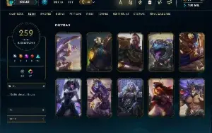 Esmeralda 3 com TODOS os champs e 259 Skins + 10 Vitoriosas