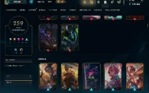 Esmeralda 3 com TODOS os champs e 259 Skins + 10 Vitoriosas