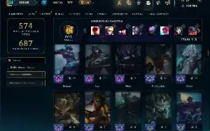 Esmeralda 3 com TODOS os champs e 259 Skins + 10 Vitoriosas