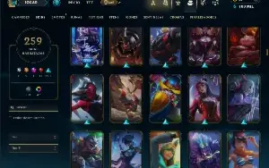 Esmeralda 3 com TODOS os champs e 259 Skins + 10 Vitoriosas
