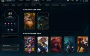 Vendo conta Level (214) Unranked / 94 Campeos/ 42 Skins