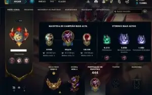 Conta ouro 4 com TODOS os champs e 107 Skins + 80 Espolios