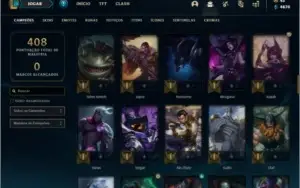 Conta bronze 1 com 28 skins e 94 champs