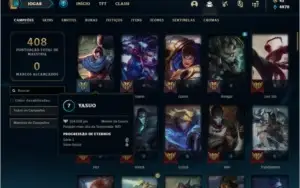 Conta bronze 1 com 28 skins e 94 champs