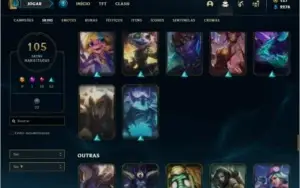 Conta prata 3 com 107 champs e 105 skins