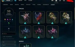 Conta League of Legends 270+ skins todos champs