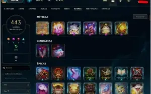 Conta League of Legends 270+ skins todos champs