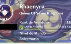 Genshin Acc Ar55 American Server