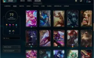 CONTA LVL 144, ELO PLATINA, 72 SKINS