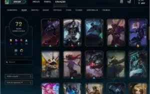 CONTA LVL 144, ELO PLATINA, 72 SKINS