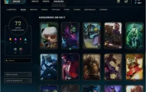 CONTA LVL 144, ELO PLATINA, 72 SKINS