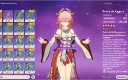 ⚡AR32⚡Yae Miko + Prova de Kagura + Diluc⚡