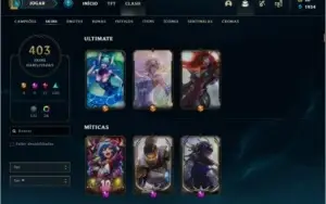 Conta lol 400+ skins
