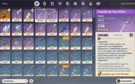 AR34/ 5* ITTO COM CHIFRES VERMELHOS (ARMA 5) E KEQING