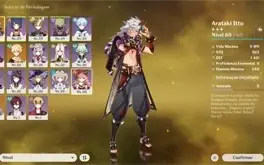 AR34/ 5* ITTO COM CHIFRES VERMELHOS (ARMA 5) E KEQING