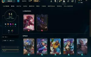 Prata 3 com 35 Champs e 14 Skins + 2 Fragmentos