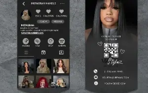 Crio o design do seu Cartões de visita modelo Instagram