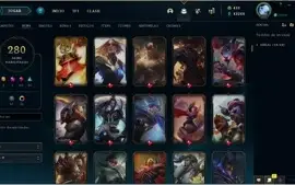 Conta LoL D1 (Borda Mestre) S6 Unranked S11 280 skins