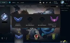 Conta LoL D1 (Borda Mestre) S6 Unranked S11 280 skins