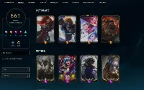 CONTA LEAGUE DE 2012 4K INVESTIDOS 661 SKINS PEAK ELO MESTRE
