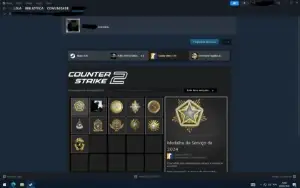 Conta steam com 7 anos de steam e prime no cs2 e medalhas de