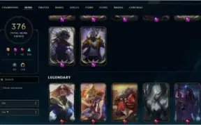 Conta League of Legends 376 Skins