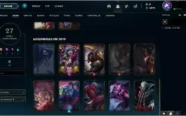 Conta lol lvl 56 Platina 4 (smurf) 49 champs, 27 skins