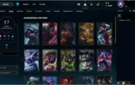 Conta lol lvl 56 Platina 4 (smurf) 49 champs, 27 skins