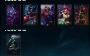 Conta ouro 3 , Todos os champs e 44500 rp de skins