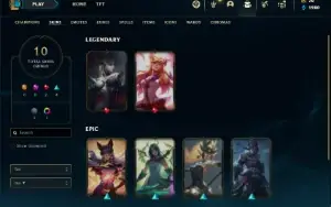 Conta ouro 4 com 46 Champs e 10 Skins (SERVIDOR DA EUROPA)