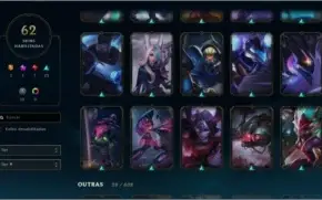 CONTA LOL - 98 CAMPEOES - 62 SKINS - GOLD 4