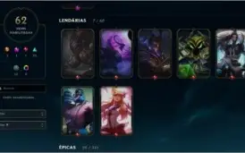 CONTA LOL - 98 CAMPEOES - 62 SKINS - GOLD 4