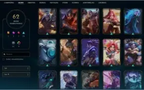 CONTA LOL - 98 CAMPEOES - 62 SKINS - GOLD 4