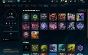 Platina 4 com 26 Champs e 2 Skins + 20 Espolios