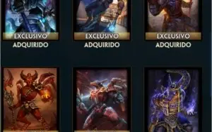 Vendo conta Smite lvl 160, 625 skins, 2 t5 Anúbis e Ullr