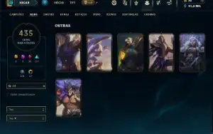 Platina 2 com TODOS os champs e 435 Skins ( ADC / MID )