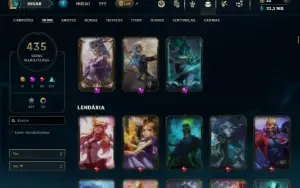 Platina 2 com TODOS os champs e 435 Skins ( ADC / MID )