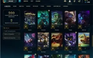 Conta ouro 4 com 47 Champs e 32 Skins + 2 Fragmentos