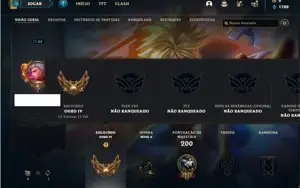 Conta ouro 4 com 47 Champs e 32 Skins + 2 Fragmentos