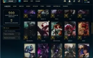 Conta ouro 4 com 47 Champs e 32 Skins + 2 Fragmentos