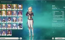 AR46 Yoimiya Baal Childe Mona Qiqi e Jean+Tumulo e E. Áspera