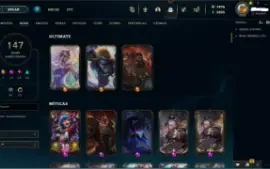 Conta com varias chromas e varias skins valiosas