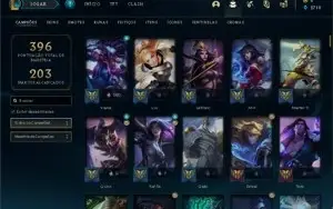 CONTA LOL LVL 261 GOLD 3 180 SKINS QUASE TODOS OS CHAMPS