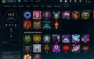 CONTA LOL LVL 261 GOLD 3 180 SKINS QUASE TODOS OS CHAMPS