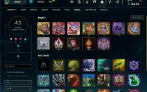 Diamante 4 com 26 Champs e 3 Skins + 7 Fragmentos