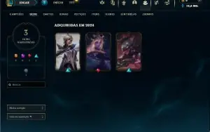 Diamante 4 com 26 Champs e 3 Skins + 7 Fragmentos