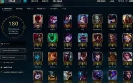 Conta com sivir e maokai vitorioso, 85 champs, 42 skins,