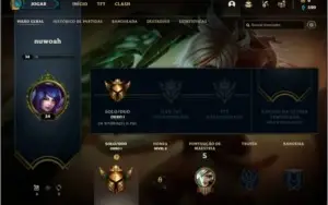 Conta ouro 1 com 1 skin e 24 champs