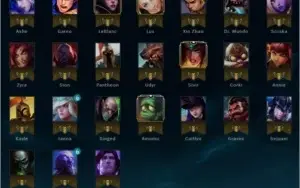 Conta lol Platina 5 17skins 52hamps