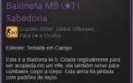 Baioneta M9 (★) | Sabedoria (Lore)